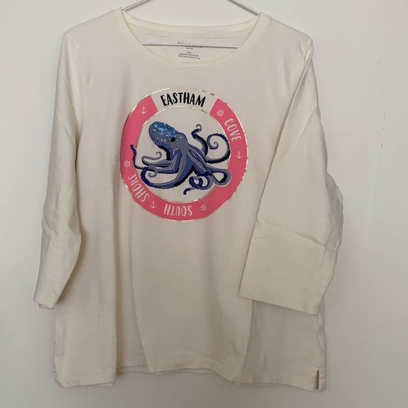 3/4 sleeves Talbots tee. - Picture 1 of 3